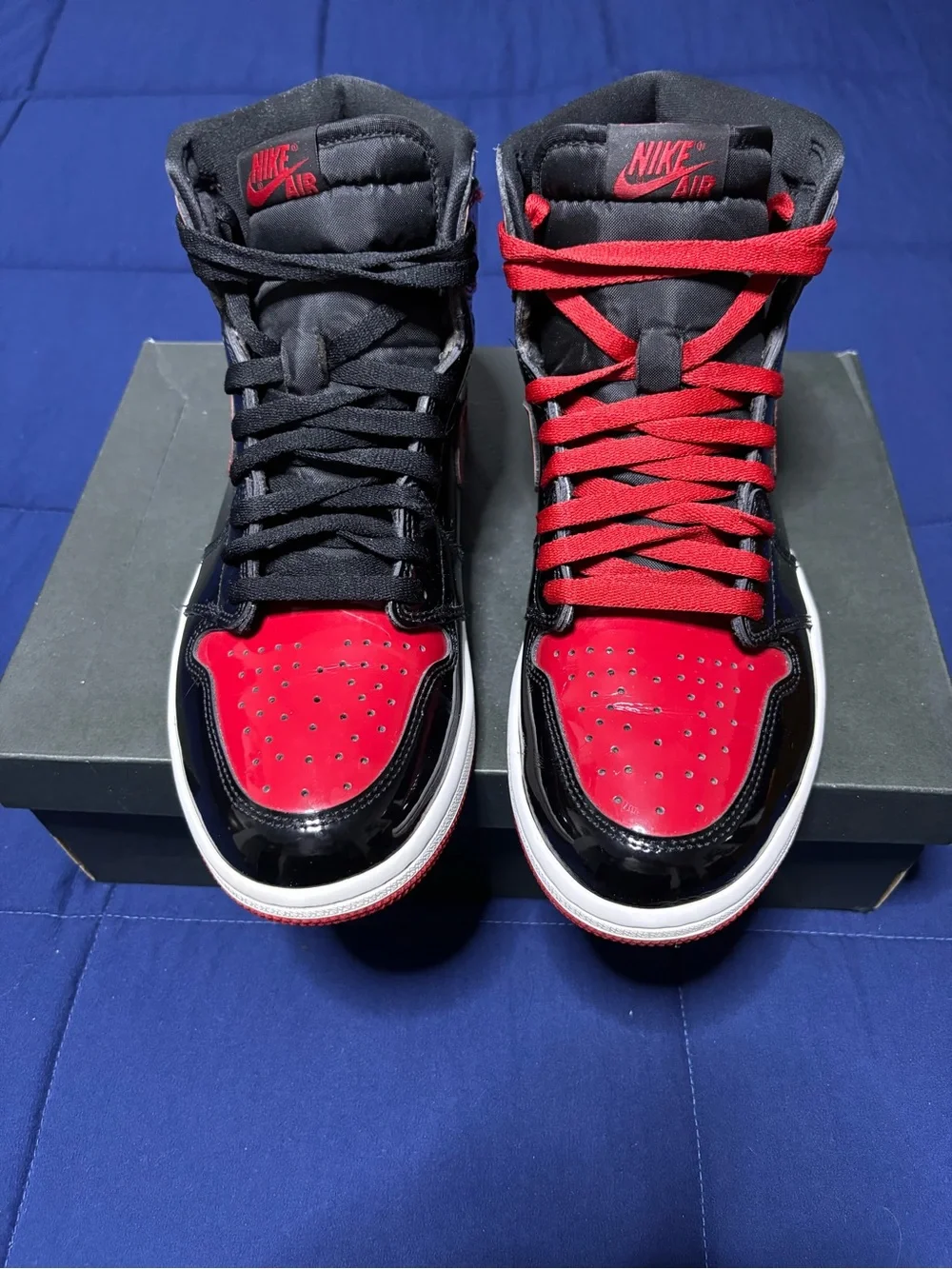 Jordan 1 Retro High OG Patent Bred 2021 Size 10